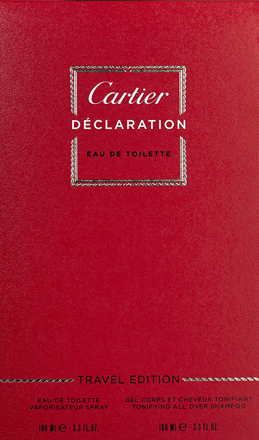 Cartier Declaration Eau de Toilette 100 ml + 100 ml tonifying All Over Shampoing gift Coffret for him,Travel Edition